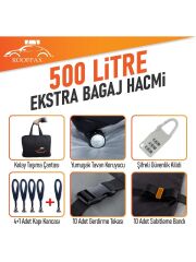 Araç Üstü Tavan Çantası Port bagaj 500 Litre